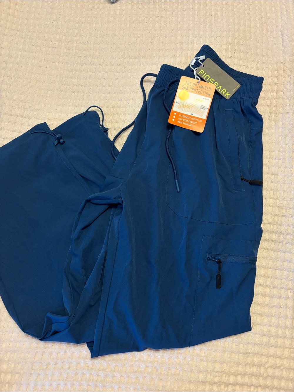 Men's Blue Performance Cargo Pants